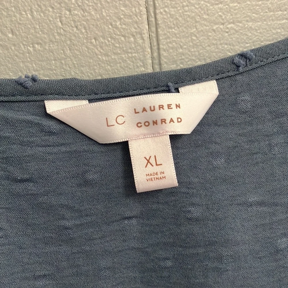 NWT Lauren Conrad Top XL Blue NWT New Without Tags - Picture 8 of 11